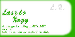 laszlo nagy business card